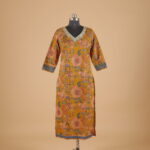 Ochre Printed Cotton Kurtha