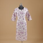 Purple Printed Cotton Kurtha