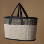 Black & White Natural Carry Basket