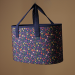 Navy Natural Carry Basket