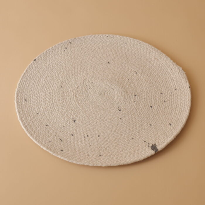 Beige Round Jute Mat - Image 1
