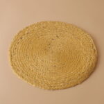 Mustard Round Jute Mat