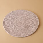 Peach Round Jute Mat