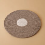 Dark Copper Round Jute Mat