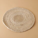 Light Brown Round Jute Mat