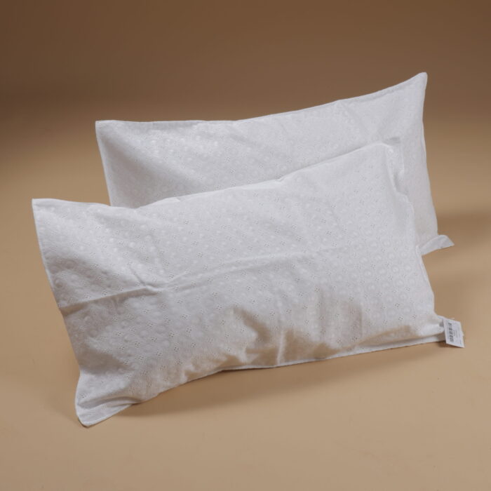 White Embroidery Pillow Cover - Image 1