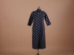 Navy Blue Printed Cotton Kurtha