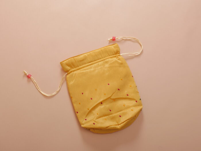 Embroidered Silk Potli Bag - Image 2