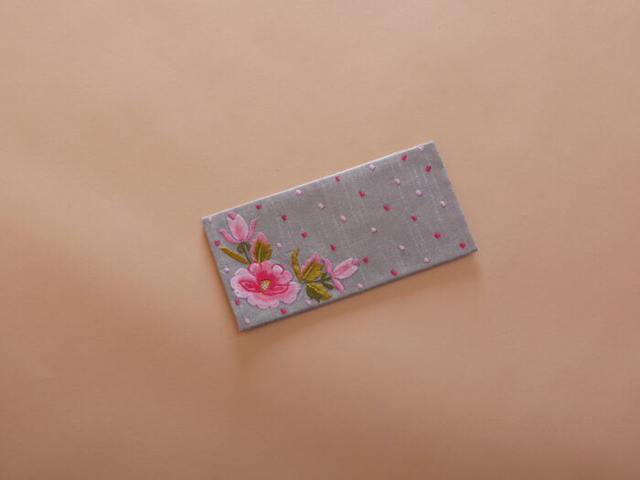 Grey embroidered Envelope - Image 1