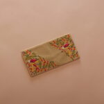 Gold Brown embroidered Envelope