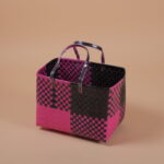Pink & Black Basket Without Lid
