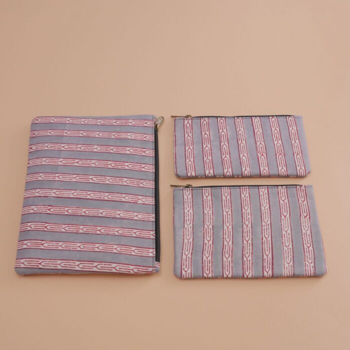 Ikat pouches set of 3 - Image 1