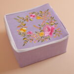 Lavander Embroidered Cloth Box - Image 2
