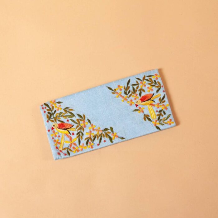 Blue embroidered Envelope - Image 1
