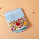 Embroidered Silk Potli Bag