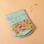 Embroidered Silk Potli Bag